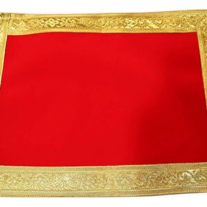 Velvet Red Cloth , Asan For Pooja